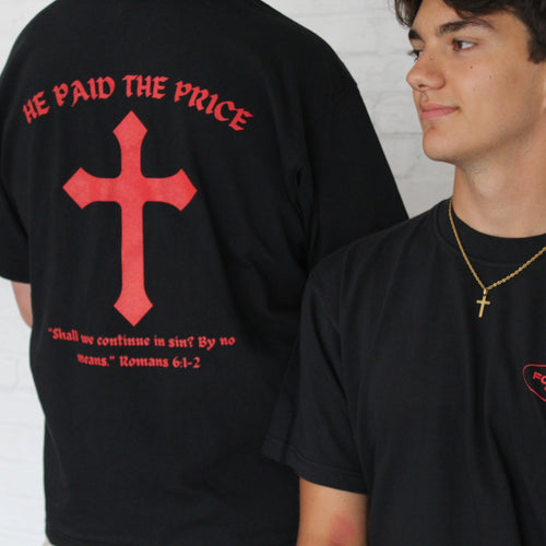 100% Cotton " He paid the price" T-shirt