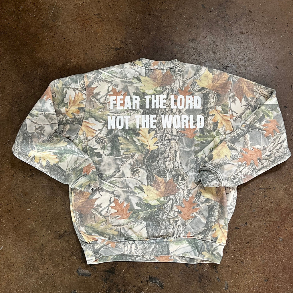 100% Cotton Camoflouge 'Fear The Lord, Not The World' Sweatshirt
