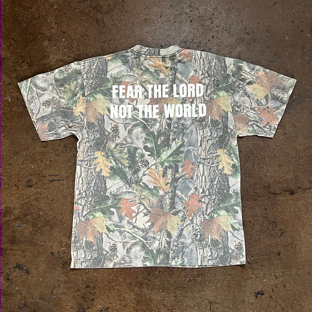 100% Cotton " Fear the Lord" Camo T-shirt
