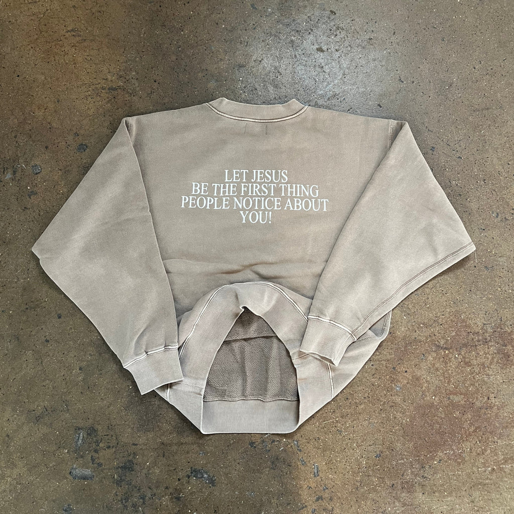 100% Organic Cotton "Let Jesus Be Seen" Sweatshirt