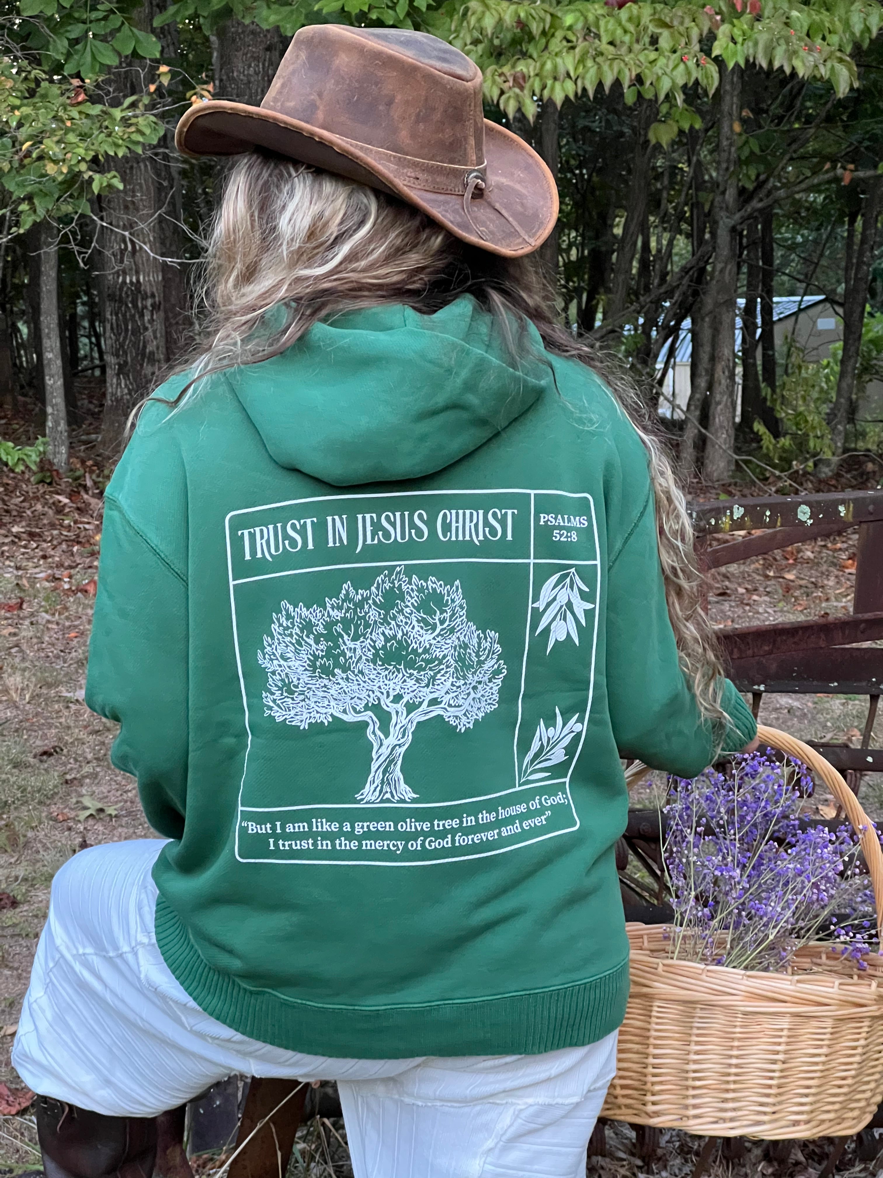 Trust in Jesus 100% Organic Cotton hoodie